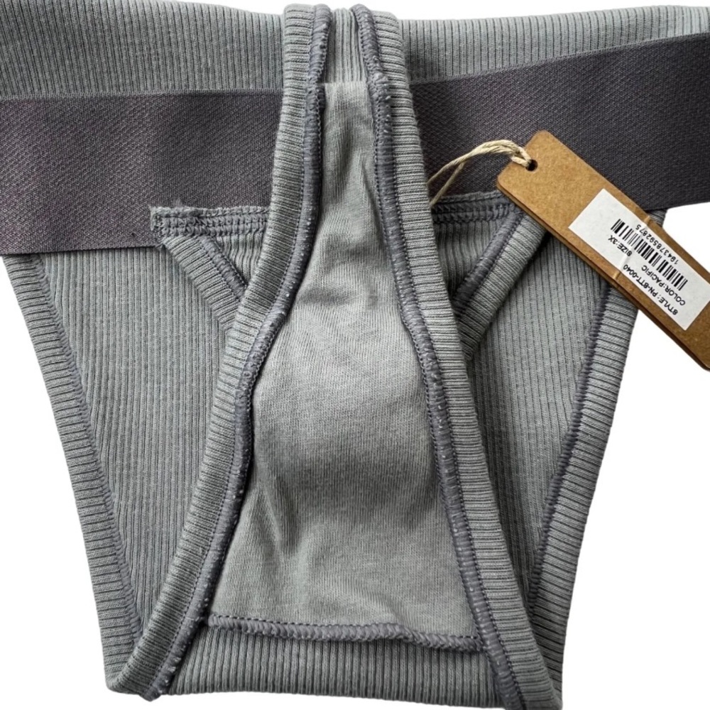 SKIMS plus size ribbed cotton panties NWT 3x pacific color - Picture 6 of 7